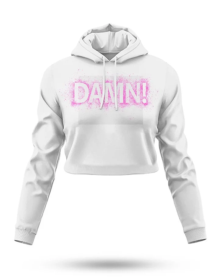 Damn Crop Top Hoodie marieantoinette929